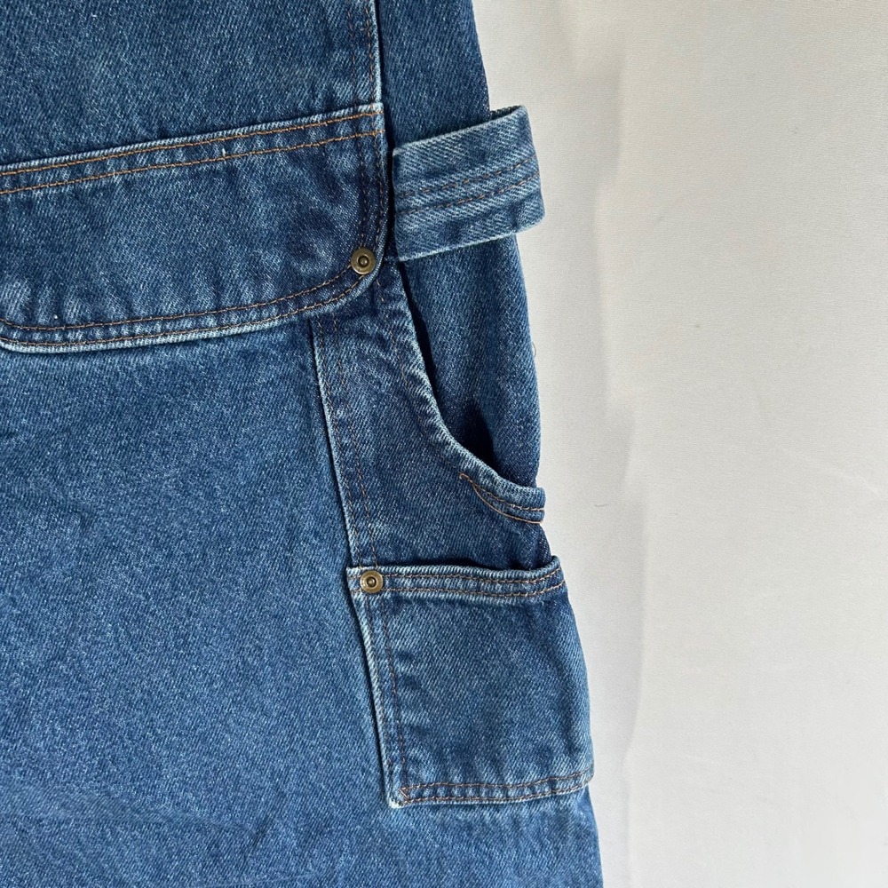 Key Mens Double Knee Logger Denim Carpenter Jeans Blue W36 L30 FS2818 - Picture 8 of 12